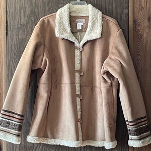 Coldwater Creek faux suede jacket sz 2X